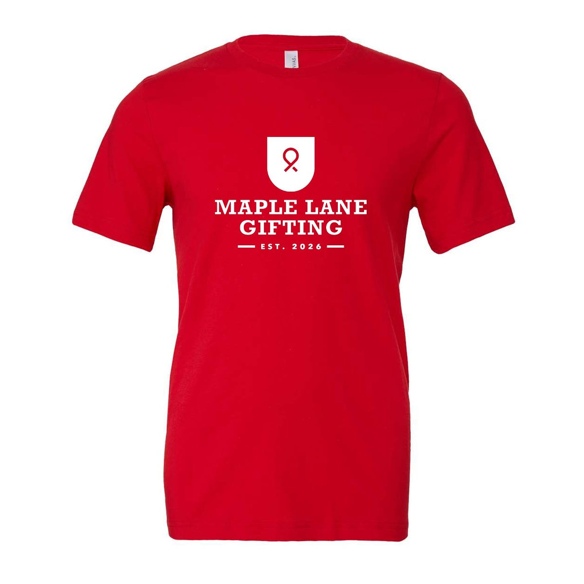 BELLA + CANVAS Unisex Jersey Tee - Red - Front