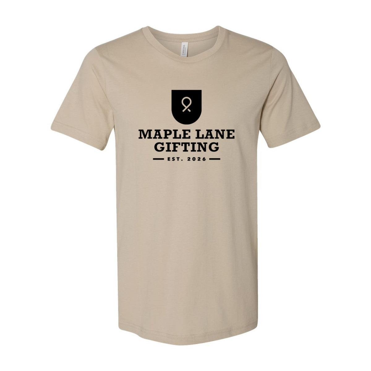BELLA + CANVAS Unisex Jersey Tee - Tan - Front