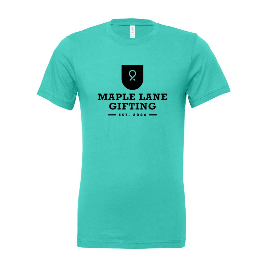 BELLA + CANVAS Unisex Jersey Tee - Teal - Front