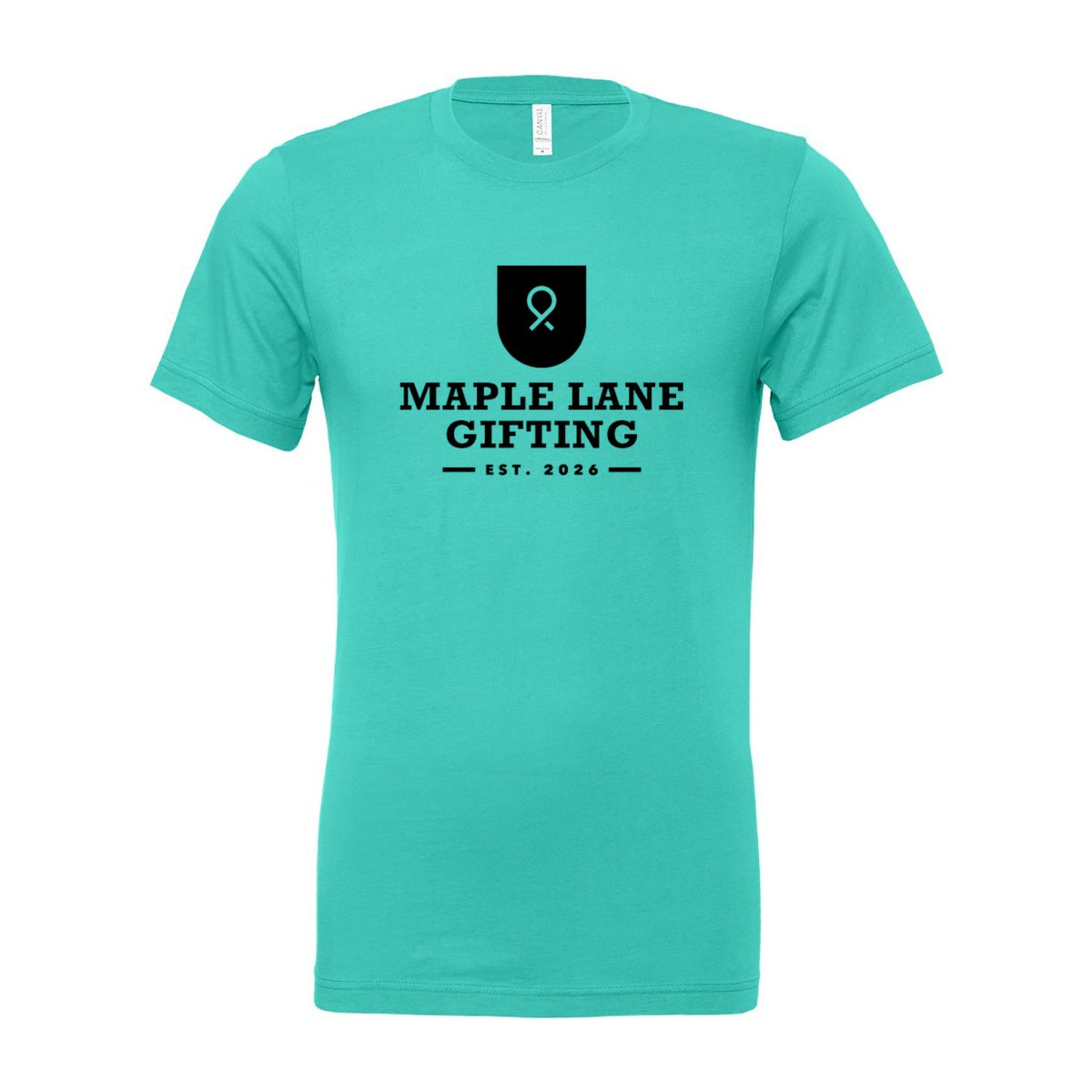 BELLA + CANVAS Unisex Jersey Tee - Teal - Front