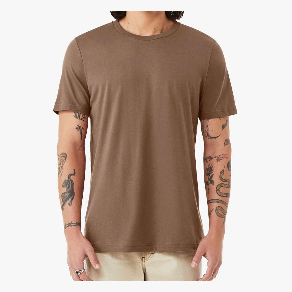 BELLA + CANVAS Unisex Jersey Tee - Vintage Brown - On Model Front