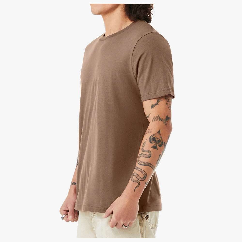 BELLA + CANVAS Unisex Jersey Tee - Vintage Brown - On Model Side