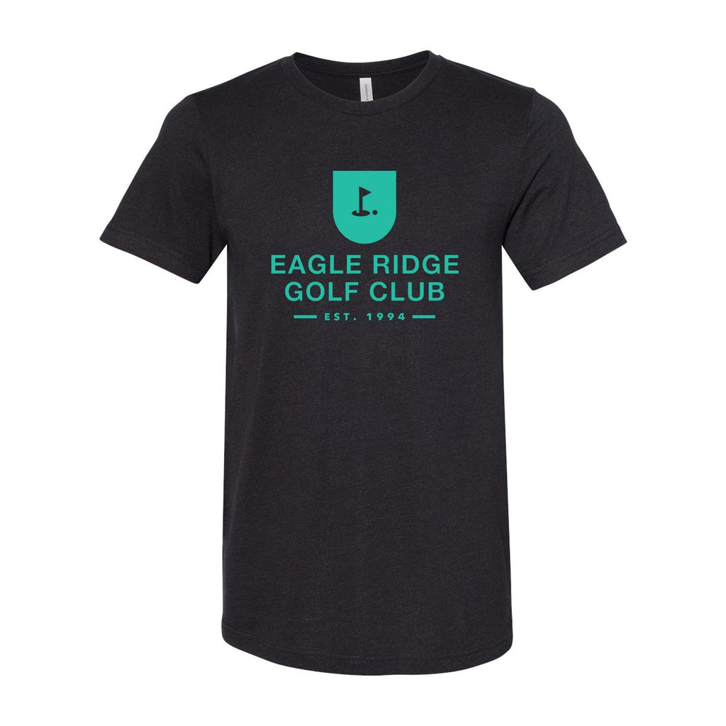 BELLA + CANVAS Unisex Sueded Tee - Black Heather - Front