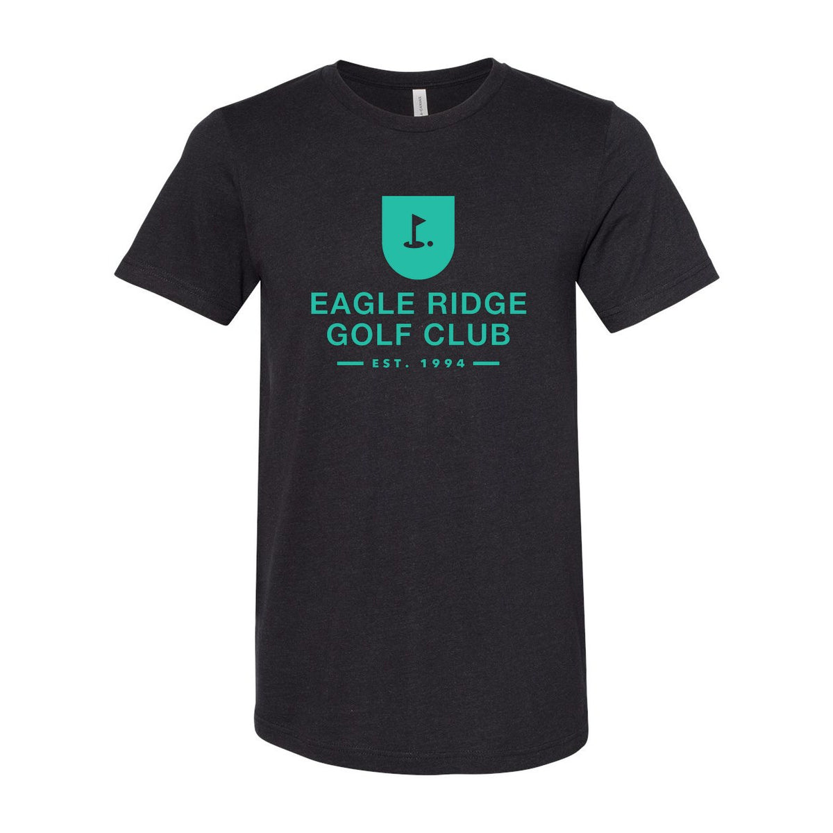 BELLA + CANVAS Unisex Sueded Tee - Black Heather - Front
