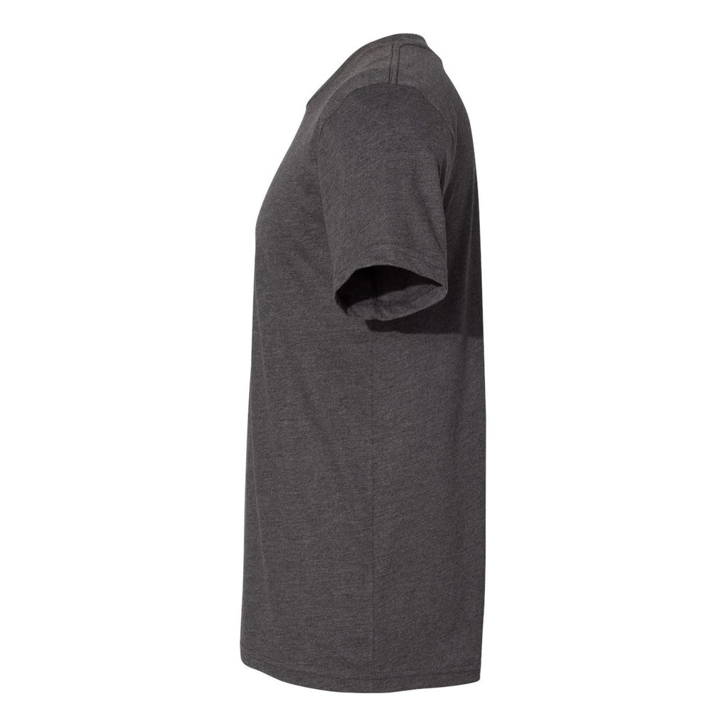 BELLA + CANVAS Unisex Sueded Tee - Dark Grey Heather - Direct Side