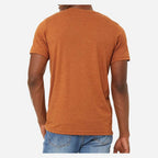 BELLA + CANVAS Unisex Sueded Tee - Heather Autumn - On Model Back