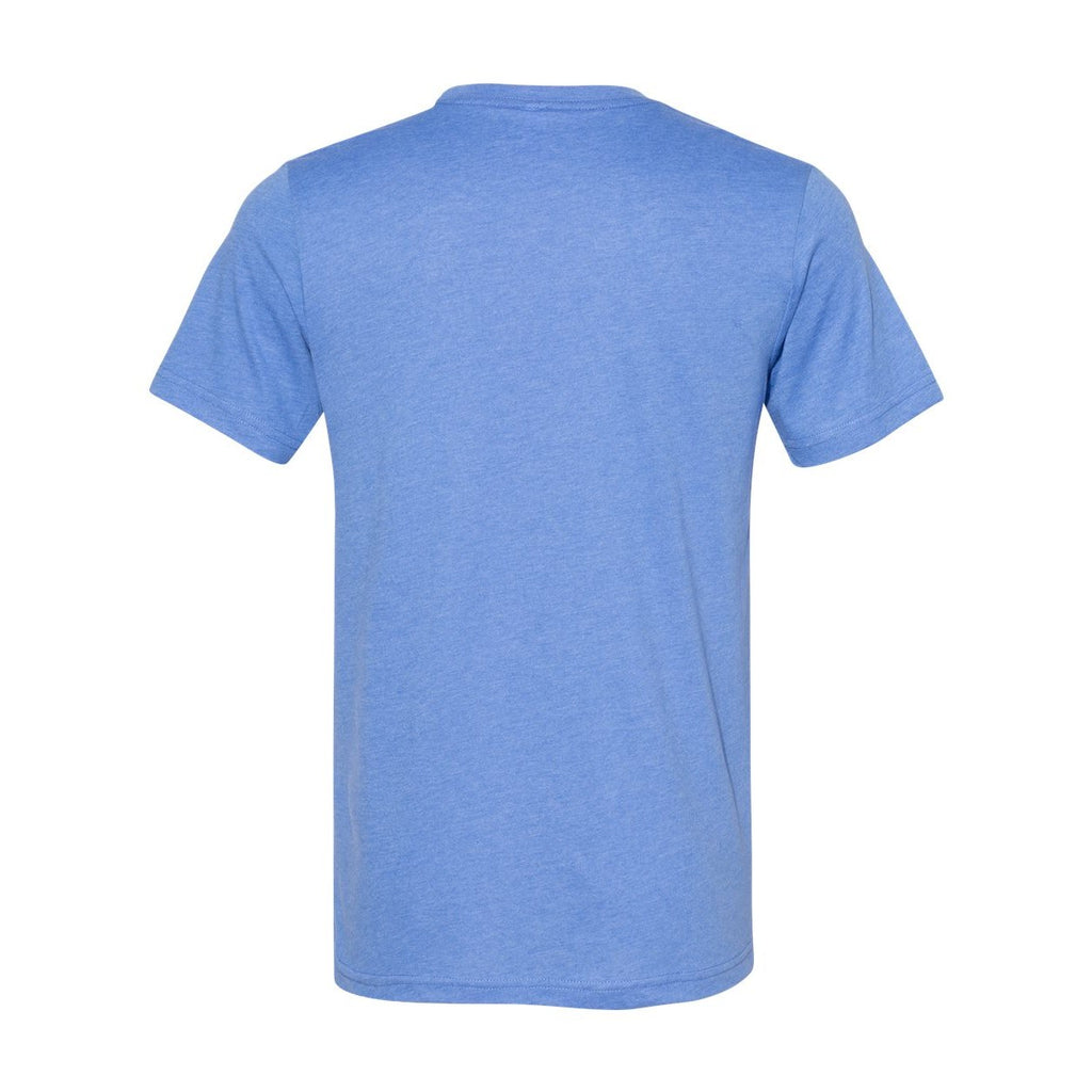 BELLA + CANVAS Unisex Sueded Tee - Heather Columbia Blue - Back