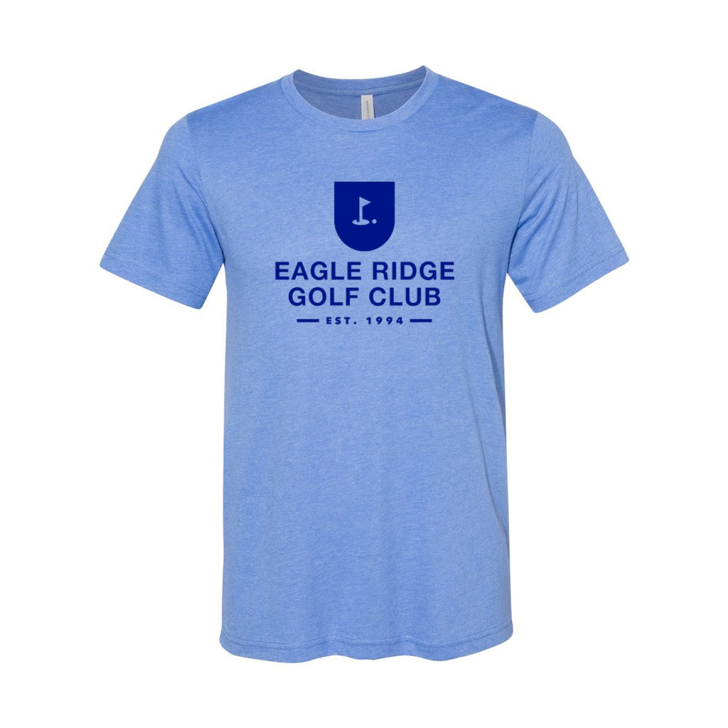 BELLA + CANVAS Unisex Sueded Tee - Heather Columbia Blue - Front