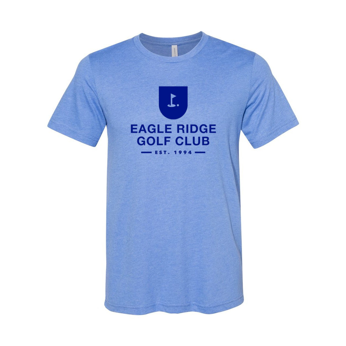 BELLA + CANVAS Unisex Sueded Tee - Heather Columbia Blue - Front
