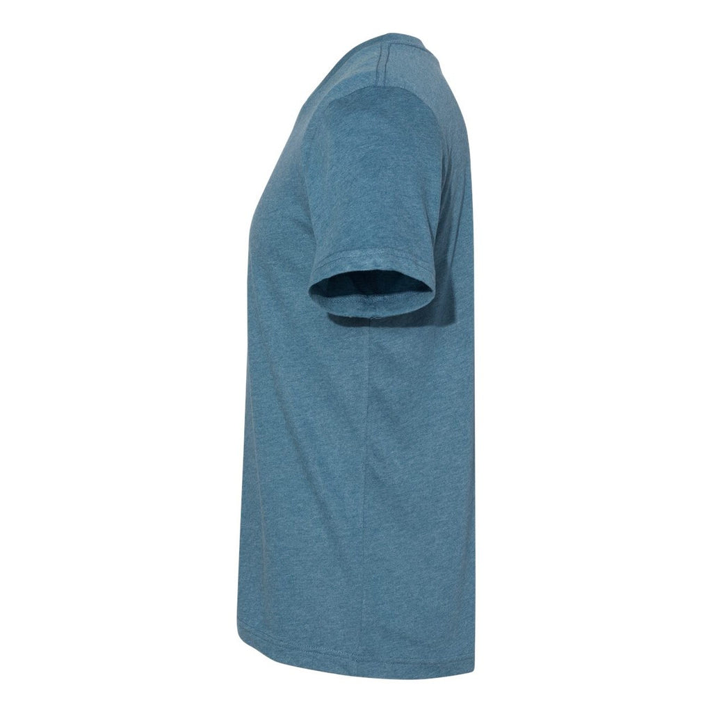 BELLA + CANVAS Unisex Sueded Tee - Heather Deep Teal - Direct Side