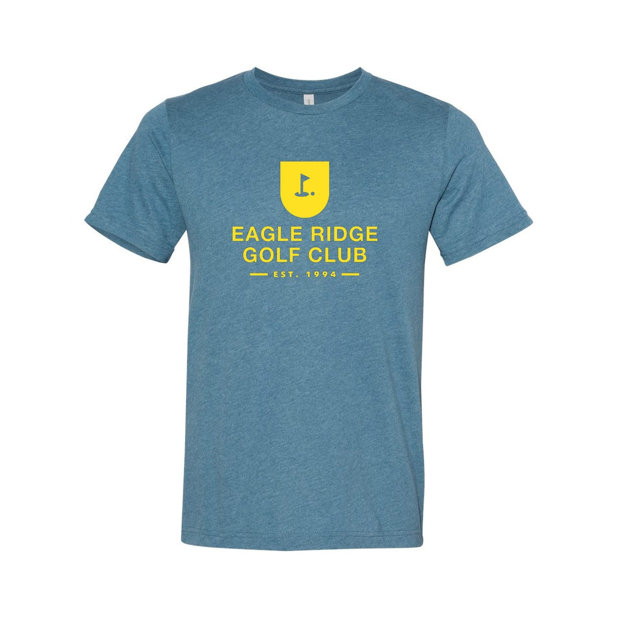 BELLA + CANVAS Unisex Sueded Tee - Heather Deep Teal - Front