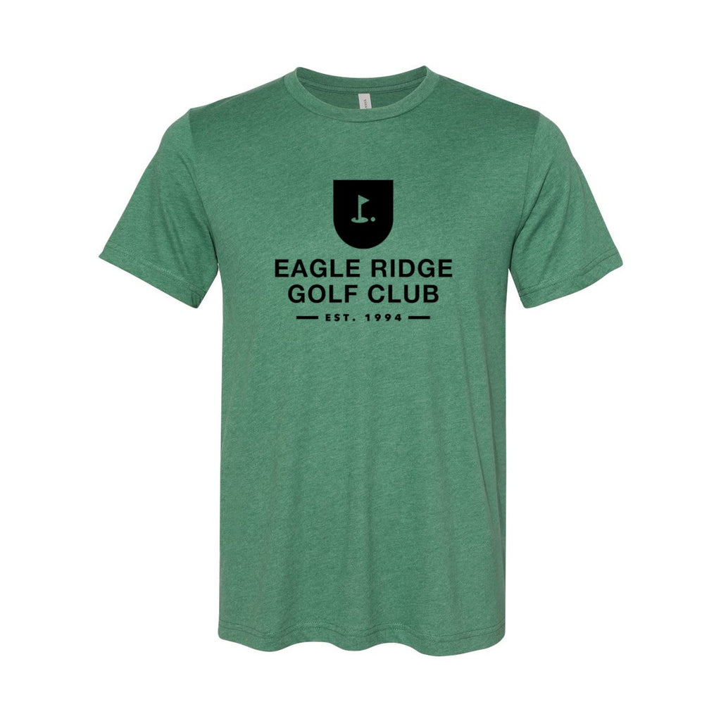 BELLA + CANVAS Unisex Sueded Tee - Heather Grass Green - Front