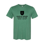 BELLA + CANVAS Unisex Sueded Tee - Heather Grass Green - Front
