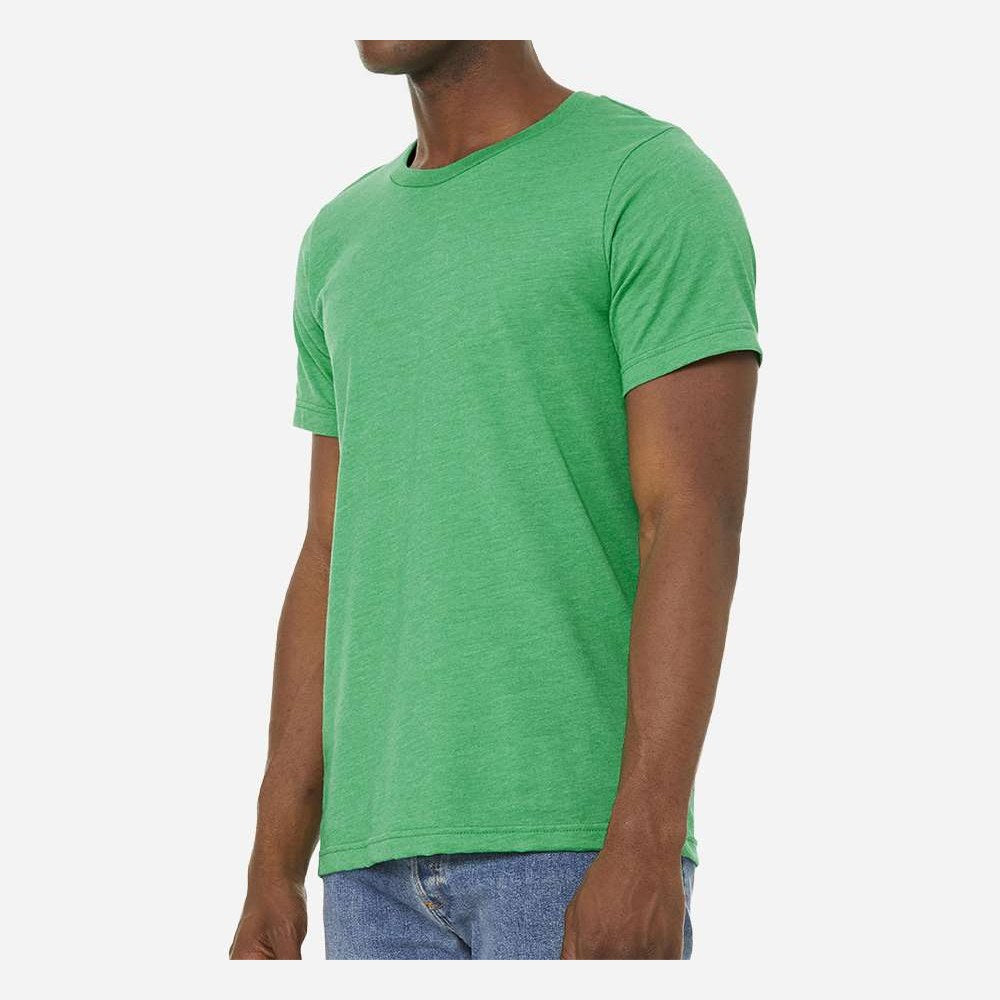 BELLA + CANVAS Unisex Sueded Tee - Heather Kelly - On Model Side