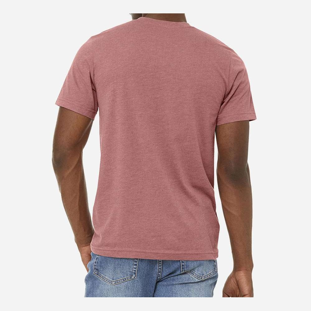 BELLA + CANVAS Unisex Sueded Tee - Heather Mauve - On Model Back