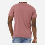BELLA + CANVAS Unisex Sueded Tee - Heather Mauve - On Model Back
