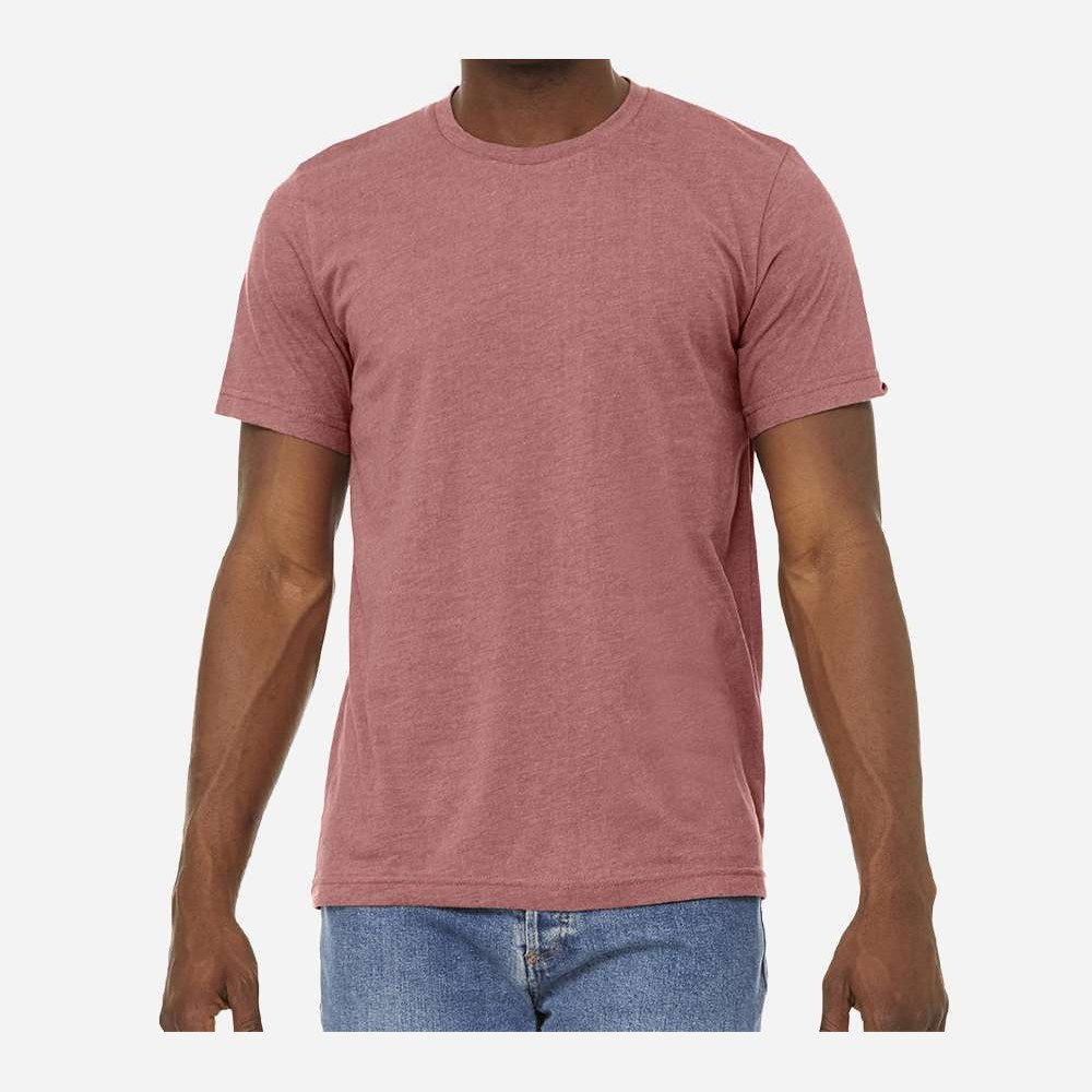 BELLA + CANVAS Unisex Sueded Tee - Heather Mauve - On Model Front
