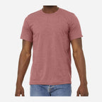 BELLA + CANVAS Unisex Sueded Tee - Heather Mauve - On Model Front