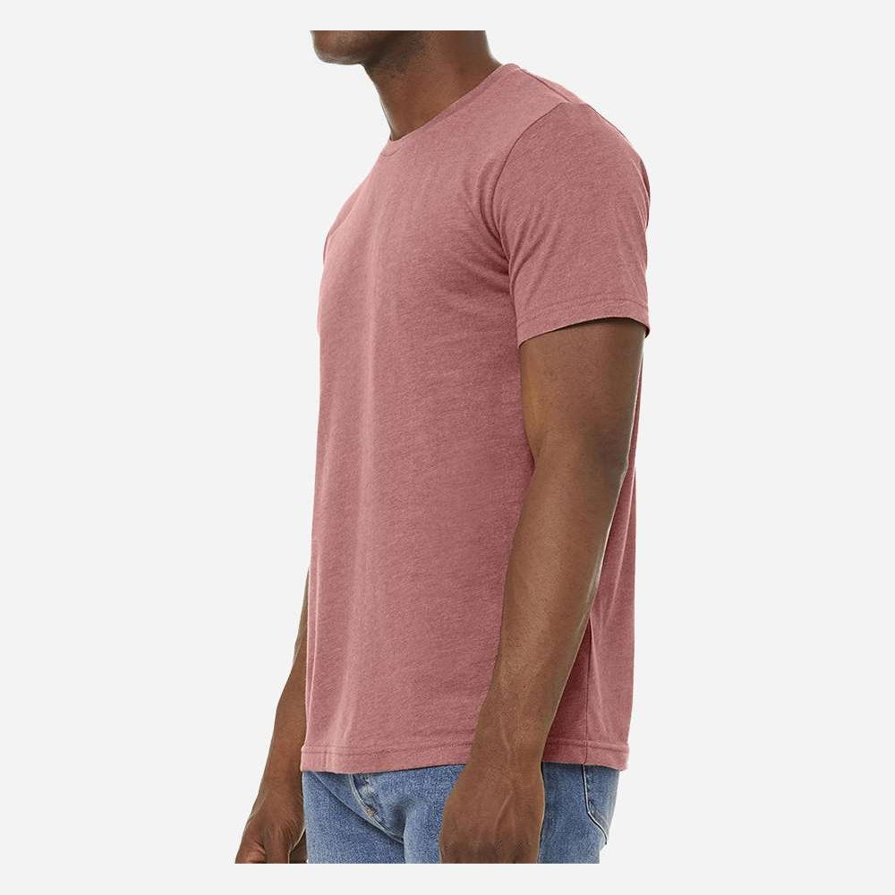 BELLA + CANVAS Unisex Sueded Tee - Heather Mauve - On Model Side