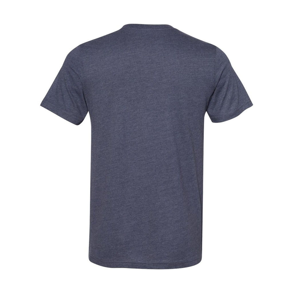 BELLA + CANVAS Unisex Sueded Tee - Heather Midnight Navy - Back