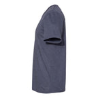 BELLA + CANVAS Unisex Sueded Tee - Heather Midnight Navy - Direct Side