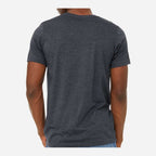 BELLA + CANVAS Unisex Sueded Tee - Heather Midnight Navy - On Model Back