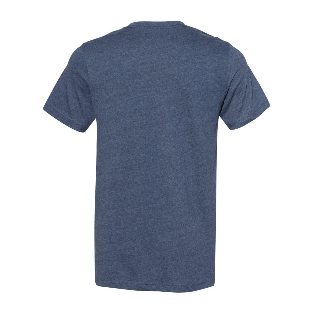 BELLA + CANVAS Unisex Sueded Tee - Heather Navy - Back