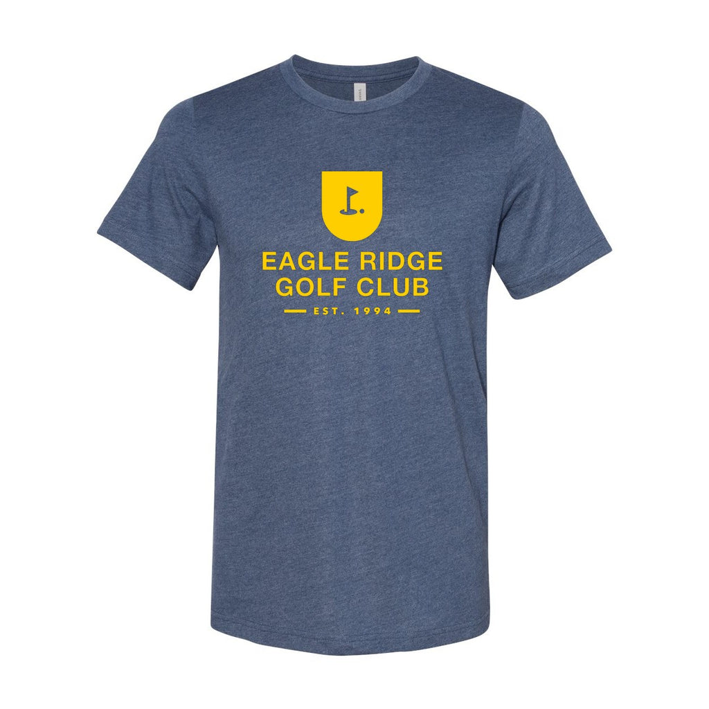 BELLA + CANVAS Unisex Sueded Tee - Heather Navy - Front