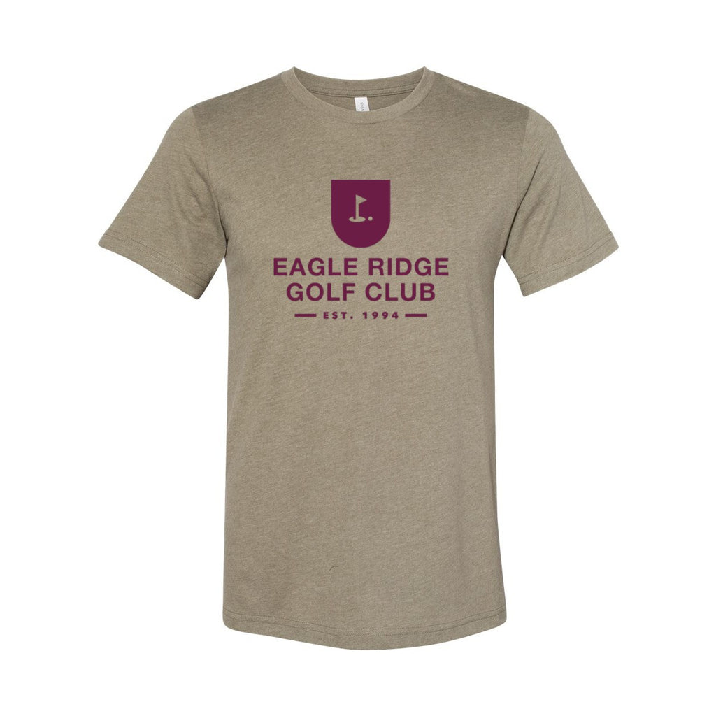 BELLA + CANVAS Unisex Sueded Tee - Heather Olive - Front