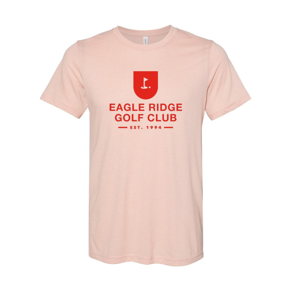 BELLA + CANVAS Unisex Sueded Tee - Heather Peach - Front