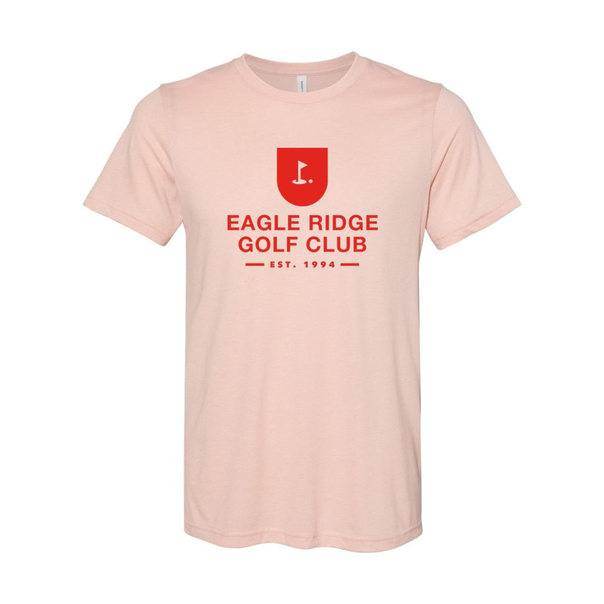 BELLA + CANVAS Unisex Sueded Tee - Heather Peach - Front