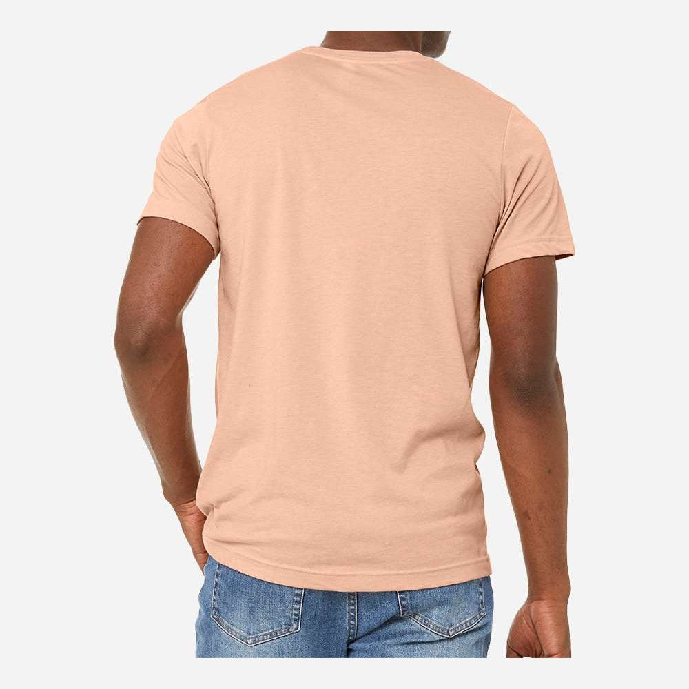 BELLA + CANVAS Unisex Sueded Tee - Heather Peach - On Model Back