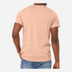 BELLA + CANVAS Unisex Sueded Tee - Heather Peach - On Model Back