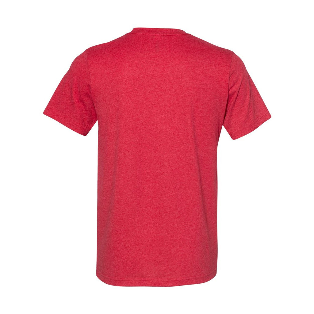 BELLA + CANVAS Unisex Sueded Tee - Heather Red - Back