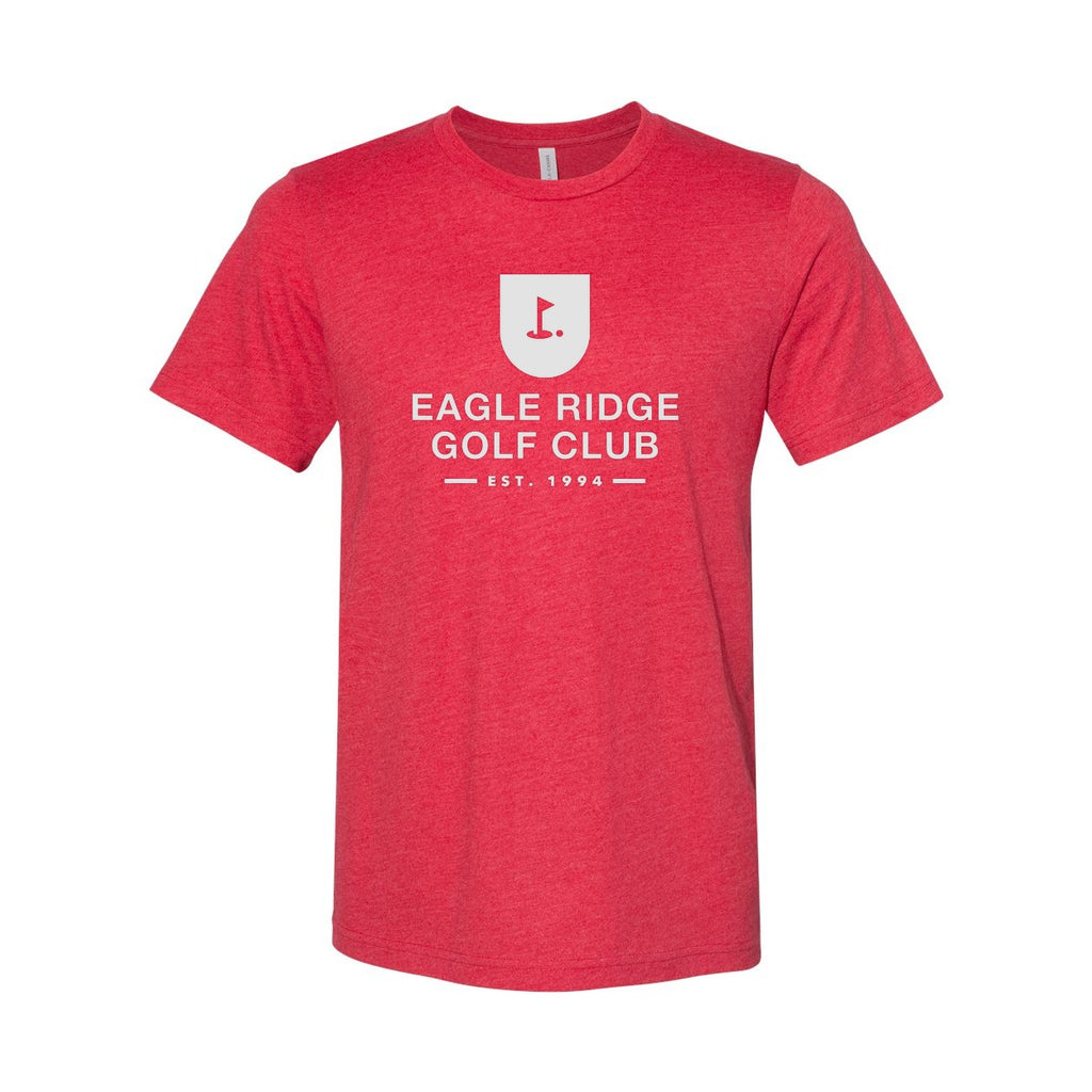 BELLA + CANVAS Unisex Sueded Tee - Heather Red - Front