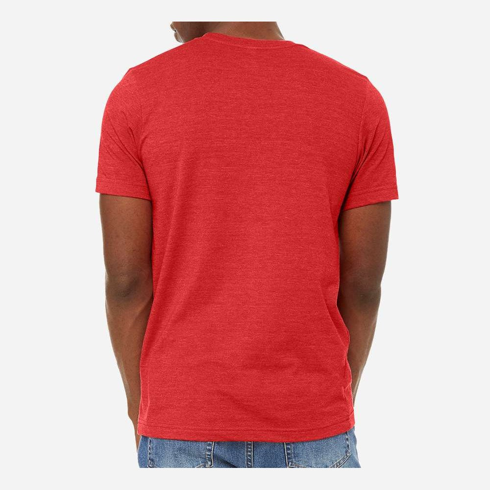 BELLA + CANVAS Unisex Sueded Tee - Heather Red - On Model Back