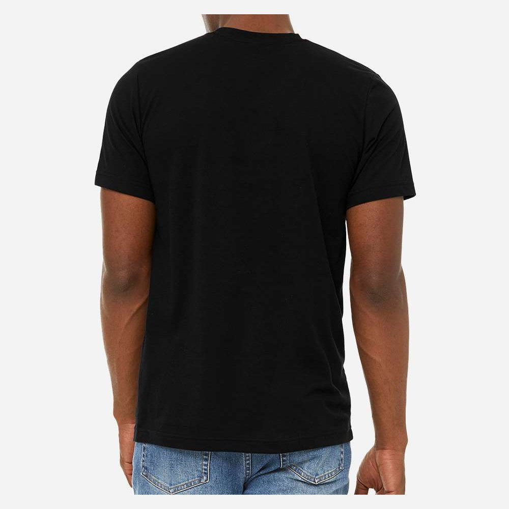 BELLA + CANVAS Unisex Sueded Tee - Solid Black Blend - On Model Back