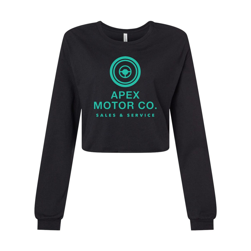 BELLA + CANVAS Women's FWD Fashion Crop Long Sleeve Tee - Black - Front
