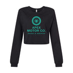 BELLA + CANVAS Women's FWD Fashion Crop Long Sleeve Tee - Black - Front