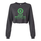 BELLA + CANVAS Women's FWD Fashion Crop Long Sleeve Tee - Dark Grey Heather - Front