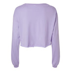 BELLA + CANVAS Women's FWD Fashion Crop Long Sleeve Tee - Dark Lavender - Back