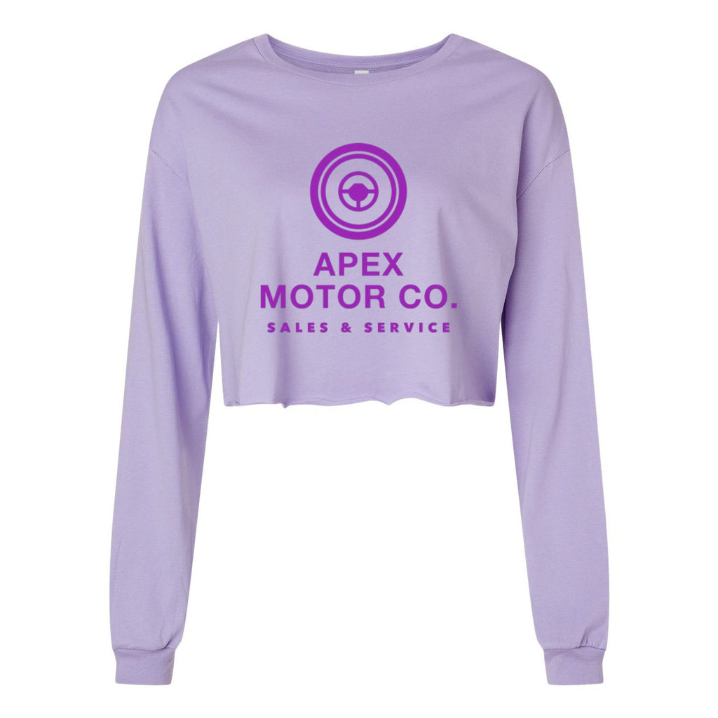 BELLA + CANVAS Women's FWD Fashion Crop Long Sleeve Tee - Dark Lavender - Front