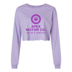 BELLA + CANVAS Women's FWD Fashion Crop Long Sleeve Tee - Dark Lavender - Front