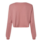 BELLA + CANVAS Women's FWD Fashion Crop Long Sleeve Tee - Mauve - Back