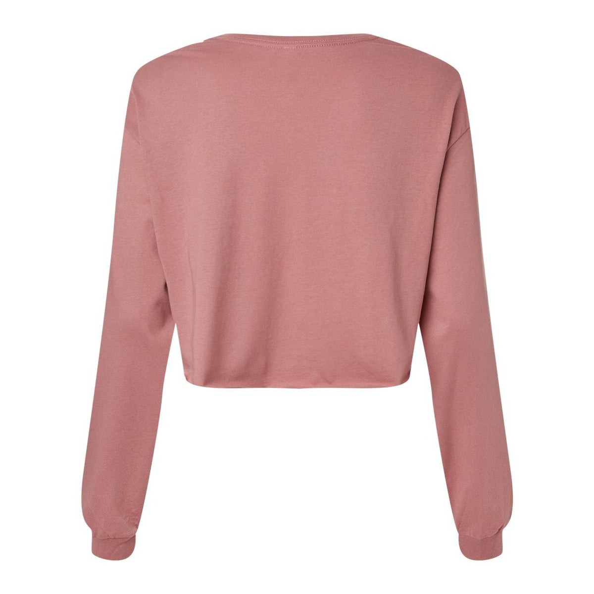 BELLA + CANVAS Women's FWD Fashion Crop Long Sleeve Tee - Mauve - Back