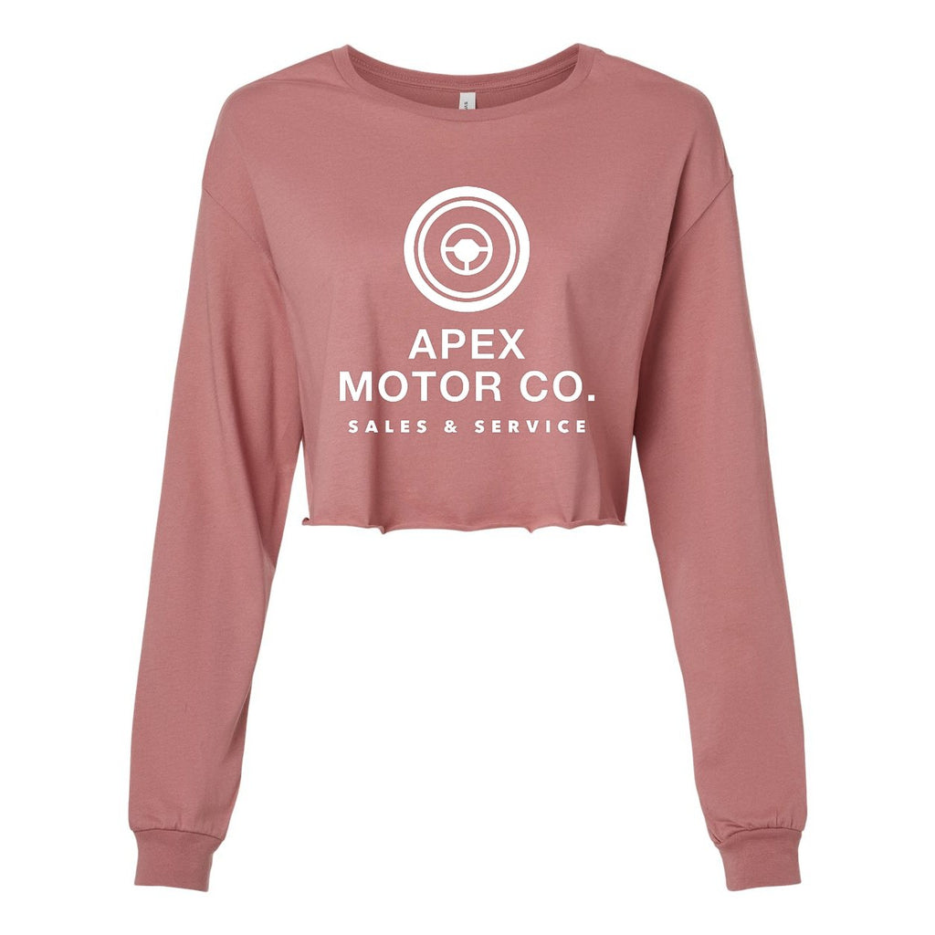 BELLA + CANVAS Women's FWD Fashion Crop Long Sleeve Tee - Mauve - Front