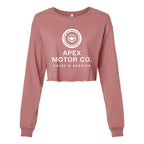 BELLA + CANVAS Women's FWD Fashion Crop Long Sleeve Tee - Mauve - Front