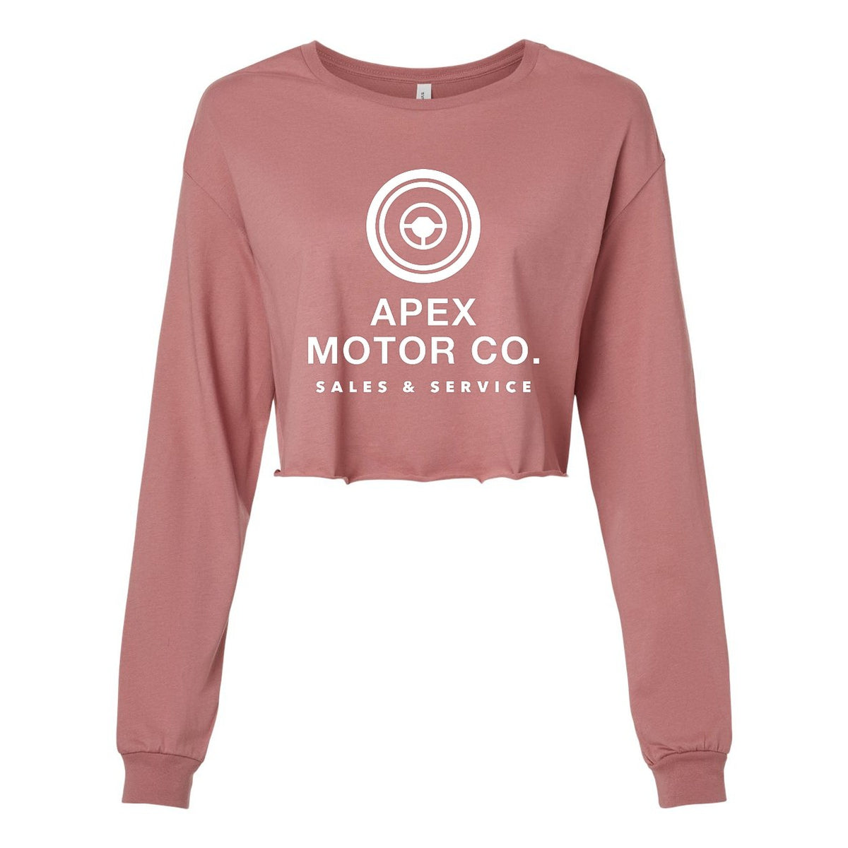 BELLA + CANVAS Women's FWD Fashion Crop Long Sleeve Tee - Mauve - Front