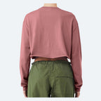 BELLA + CANVAS Women's FWD Fashion Crop Long Sleeve Tee - Mauve - On Model Back