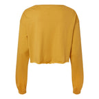BELLA + CANVAS Women's FWD Fashion Crop Long Sleeve Tee - Mustard - Back